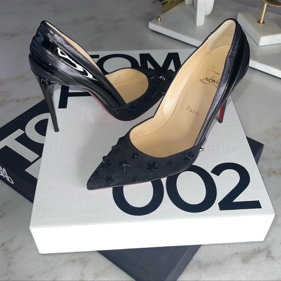 Christian Louboutin Wonder Pump 100 VV Nappa Leather Shiny Patent in Black - Picture 10 of 12